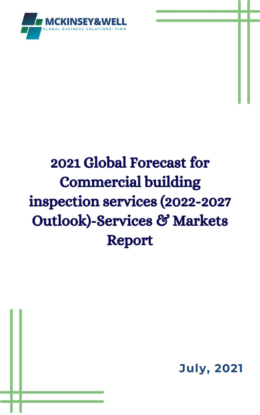 2021 Global Forecast for Commercial building inspection services (2022-2027 Outlook)-Services & Markets Report