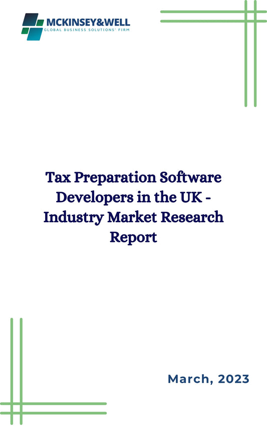 Tax Preparation Software Developers in the UK - Industry Market Research Report