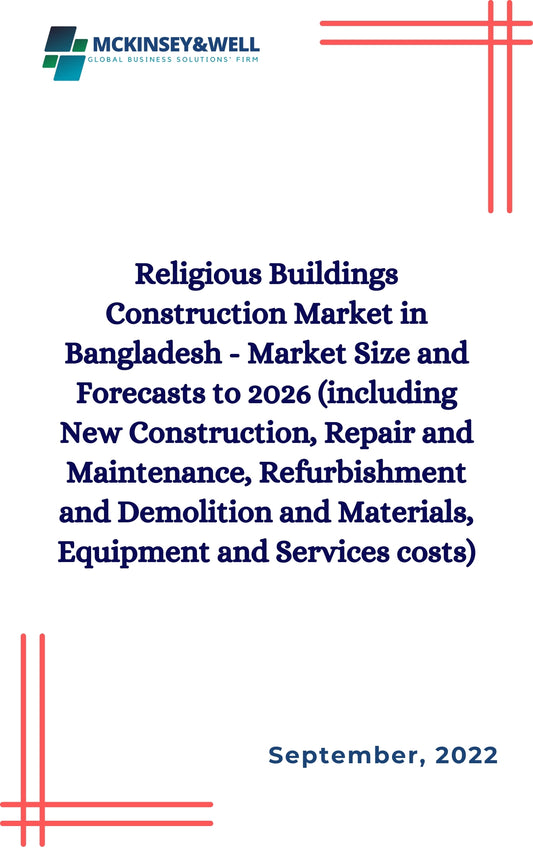 Religious Buildings Construction Market in Bangladesh - Market Size and Forecasts to 2026 (including New Construction, Repair and Maintenance, Refurbishment and Demolition and Materials, Equipment and Services costs)