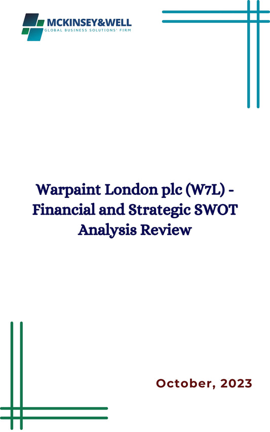 Warpaint London plc (W7L) - Financial and Strategic SWOT Analysis Review