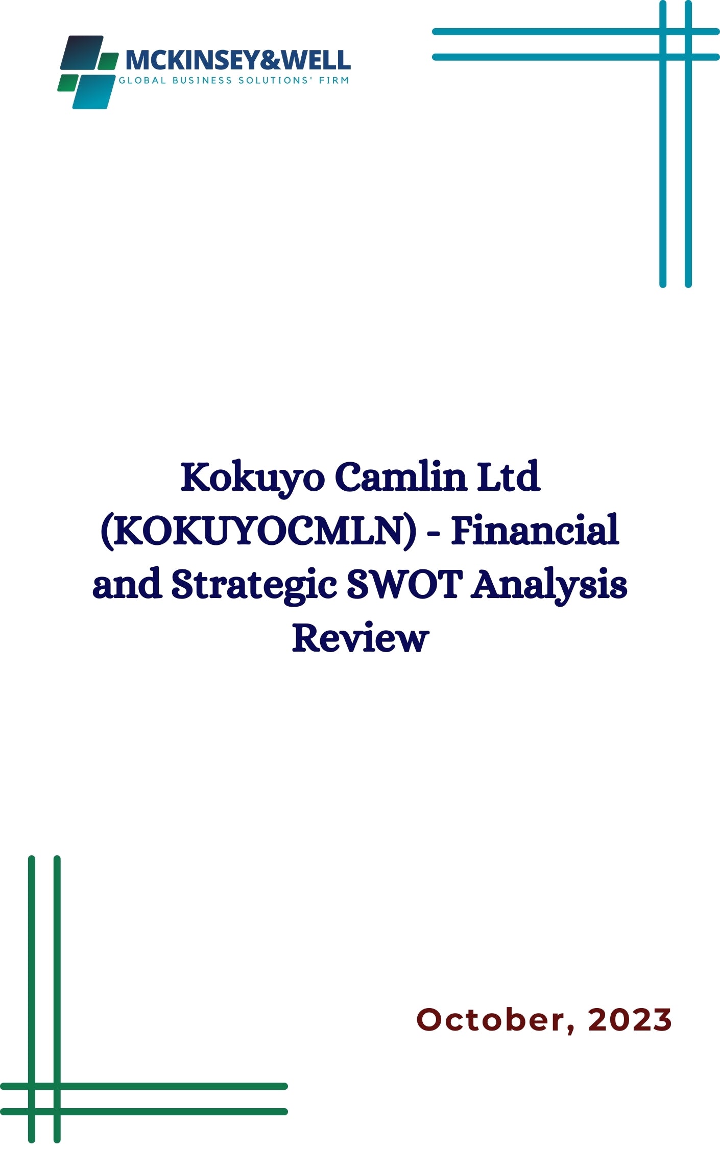 Kokuyo Camlin Ltd (KOKUYOCMLN) - Financial and Strategic SWOT Analysis Review