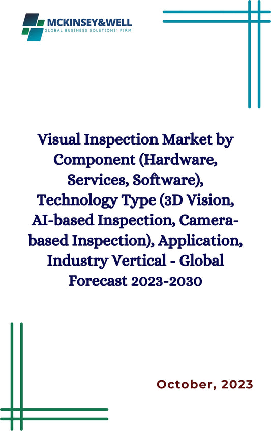 Visual Inspection Market by Component (Hardware, Services, Software), Technology Type (3D Vision, AI-based Inspection, Camera-based Inspection), Application, Industry Vertical - Global Forecast 2023-2030