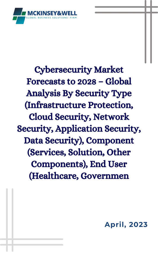 Cybersecurity Market Forecasts to 2028 – Global Analysis By Security Type (Infrastructure Protection, Cloud Security, Network Security, Application Security, Data Security), Component (Services, Solution, Other Components), End User (Healthcare, Governmen