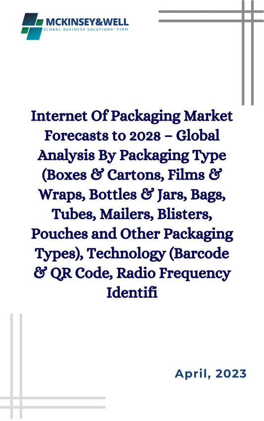 Internet Of Packaging Market Forecasts to 2028 – Global Analysis By Packaging Type (Boxes & Cartons, Films & Wraps, Bottles & Jars, Bags, Tubes, Mailers, Blisters, Pouches and Other Packaging Types), Technology (Barcode & QR Code, Radio Frequency Identifi