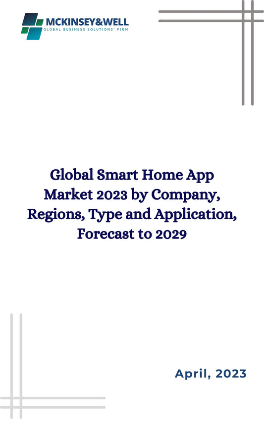 Global Smart Home App Market 2023 by Company, Regions, Type and Application, Forecast to 2029