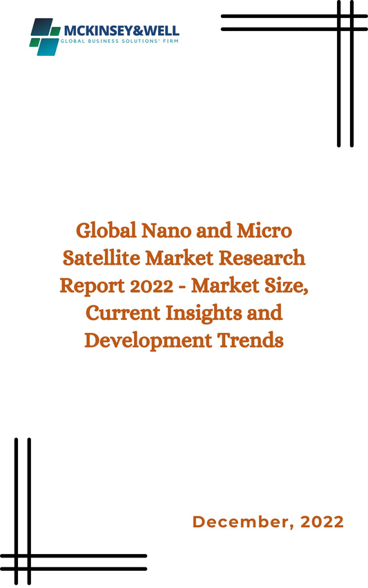 Global Nano and Micro Satellite Market Research Report 2022 - Market Size, Current Insights and Development Trends