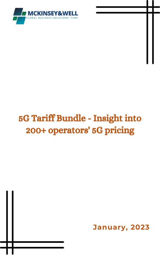 5G Tariff Bundle - Insight into 200+ operators' 5G pricing