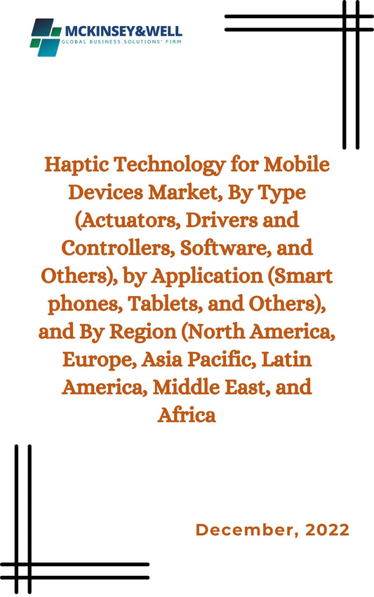 Haptic Technology for Mobile Devices Market, By Type (Actuators, Drivers and Controllers, Software, and Others), by Application (Smart phones, Tablets, and Others), and By Region (North America, Europe, Asia Pacific, Latin America, Middle East, and Africa