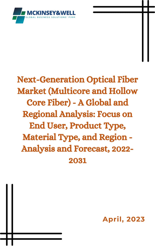 Next-Generation Optical Fiber Market (Multicore and Hollow Core Fiber) - A Global and Regional Analysis: Focus on End User, Product Type, Material Type, and Region - Analysis and Forecast, 2022-2031