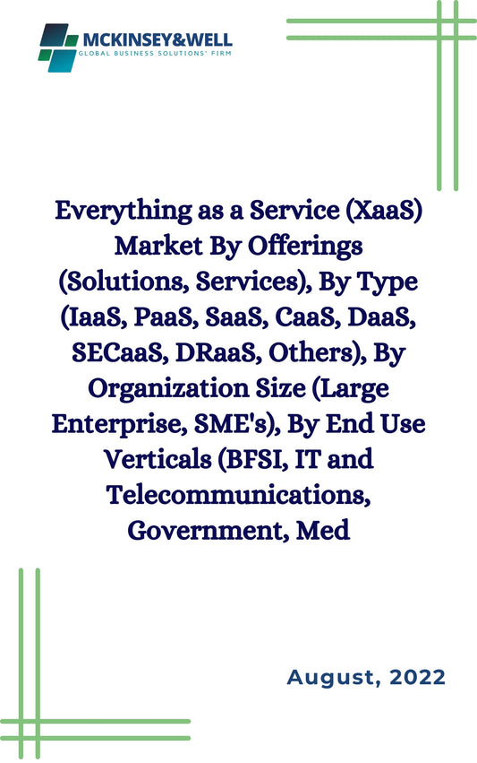 Everything as a Service (XaaS) Market By Offerings (Solutions, Services), By Type (IaaS, PaaS, SaaS, CaaS, DaaS, SECaaS, DRaaS, Others), By Organization Size (Large Enterprise, SME's), By End Use Verticals (BFSI, IT and Telecommunications, Government, Med