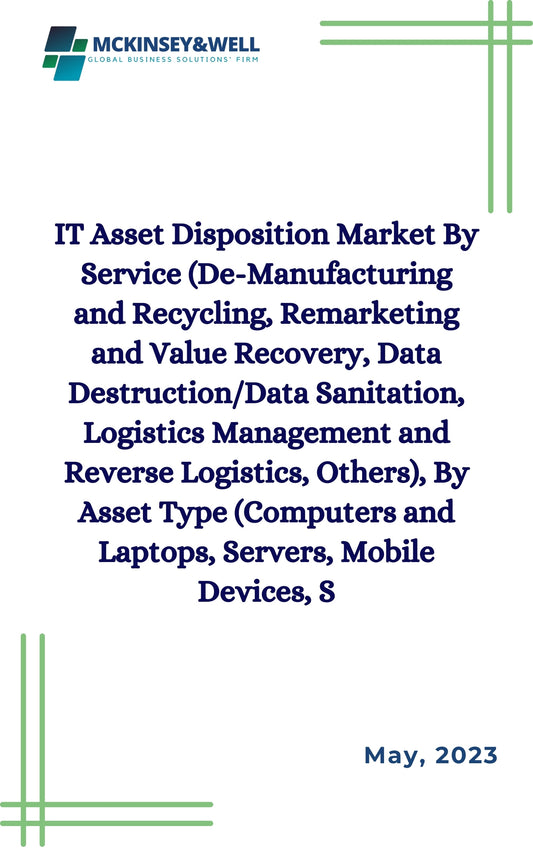 IT Asset Disposition Market By Service (De-Manufacturing and Recycling, Remarketing and Value Recovery, Data Destruction/Data Sanitation, Logistics Management and Reverse Logistics, Others), By Asset Type (Computers and Laptops, Servers, Mobile Devices, S