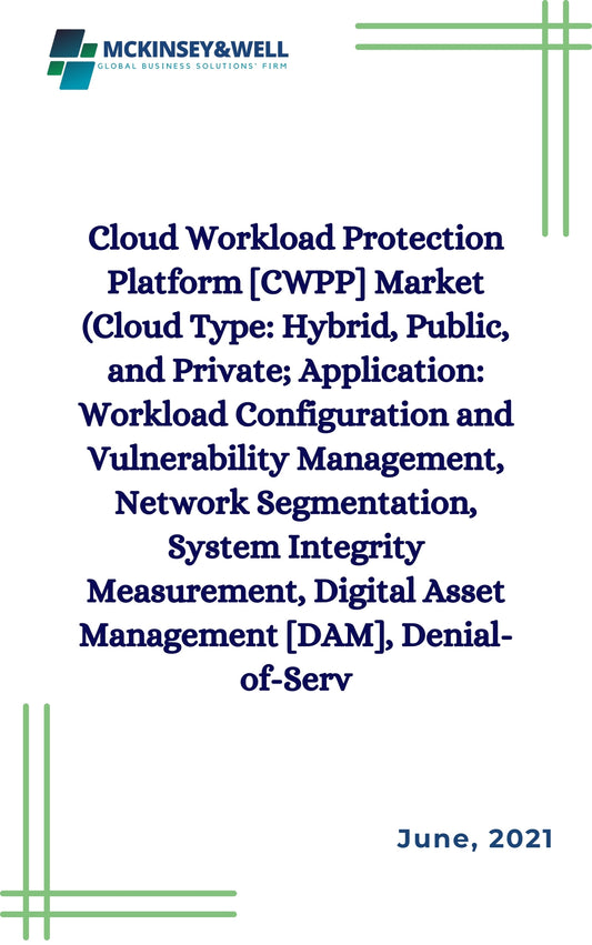 Cloud Workload Protection Platform [CWPP] Market (Cloud Type: Hybrid, Public, and Private; Application: Workload Configuration and Vulnerability Management, Network Segmentation, System Integrity Measurement, Digital Asset Management [DAM], Denial-of-Serv