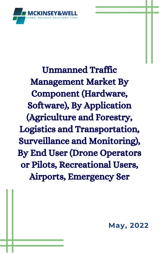 Unmanned Traffic Management Market By Component (Hardware, Software), By Application (Agriculture and Forestry, Logistics and Transportation, Surveillance and Monitoring), By End User (Drone Operators or Pilots, Recreational Users, Airports, Emergency Ser