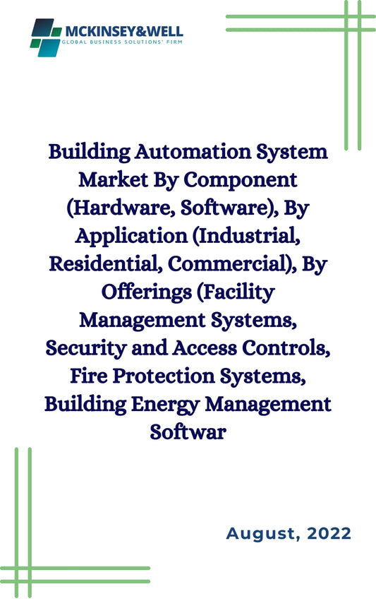 Building Automation System Market By Component (Hardware, Software), By Application (Industrial, Residential, Commercial), By Offerings (Facility Management Systems, Security and Access Controls, Fire Protection Systems, Building Energy Management Softwar