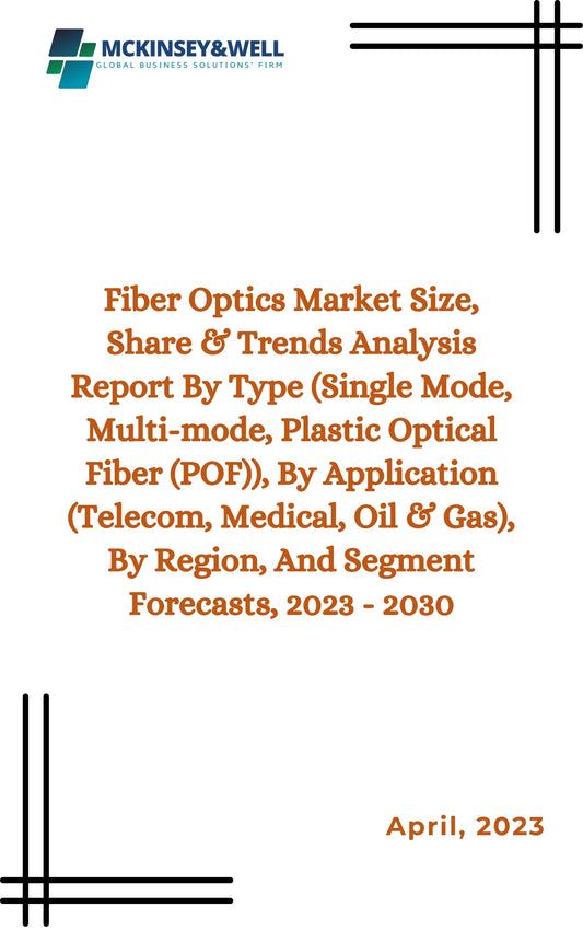 Fiber Optics Market Size, Share & Trends Analysis Report By Type (Single Mode, Multi-mode, Plastic Optical Fiber (POF)), By Application (Telecom, Medical, Oil & Gas), By Region, And Segment Forecasts, 2023 - 2030