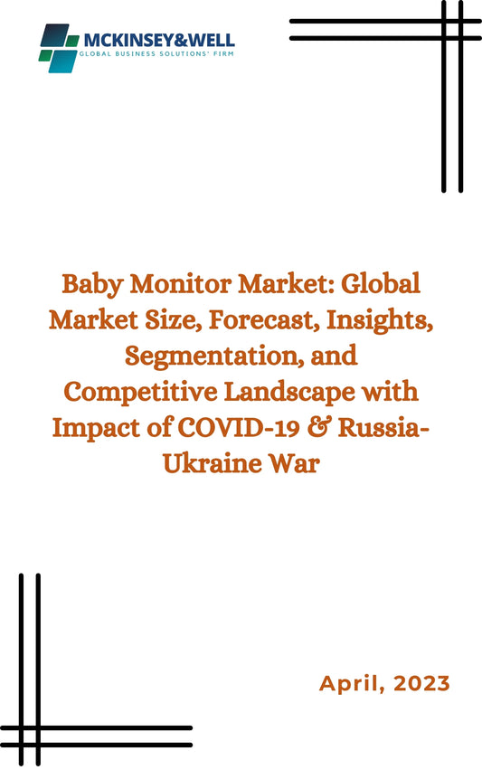 Baby Monitor Market: Global Market Size, Forecast, Insights, Segmentation, and Competitive Landscape with Impact of COVID-19 & Russia-Ukraine War