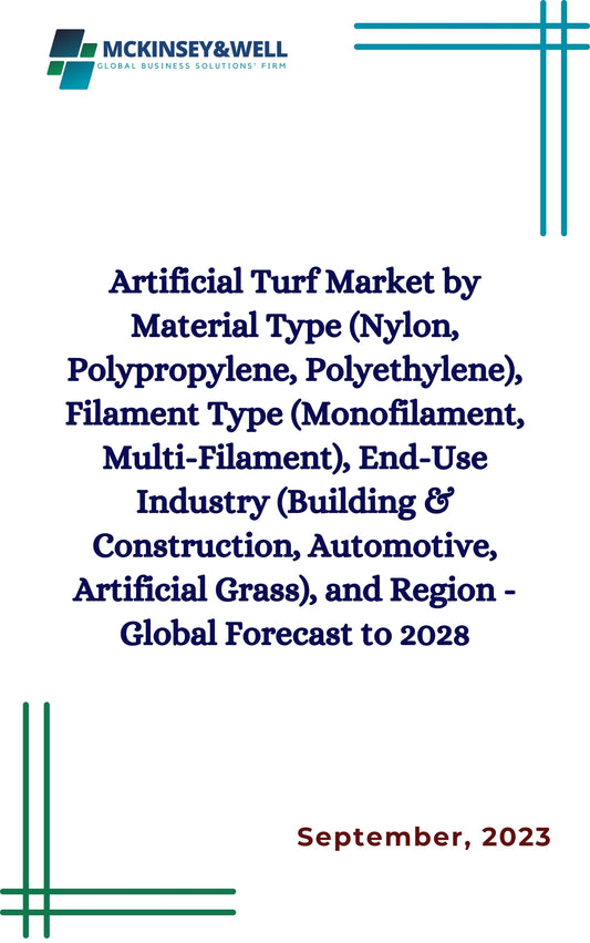 Artificial Turf Market by Material Type (Nylon, Polypropylene, Polyethylene), Filament Type (Monofilament, Multi-Filament), End-Use Industry (Building & Construction, Automotive, Artificial Grass), and Region - Global Forecast to 2028