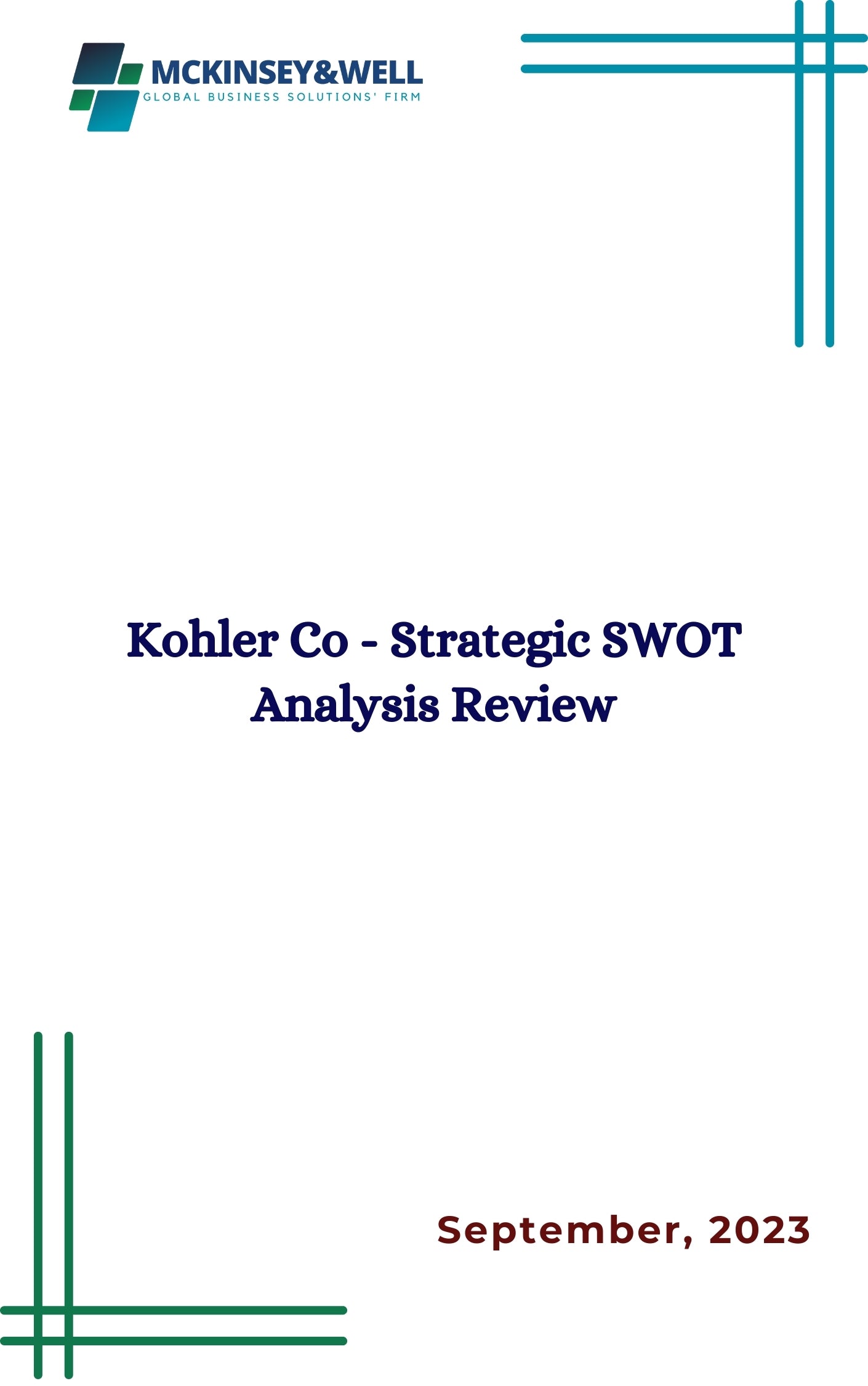 Kohler Co - Strategic SWOT Analysis Review