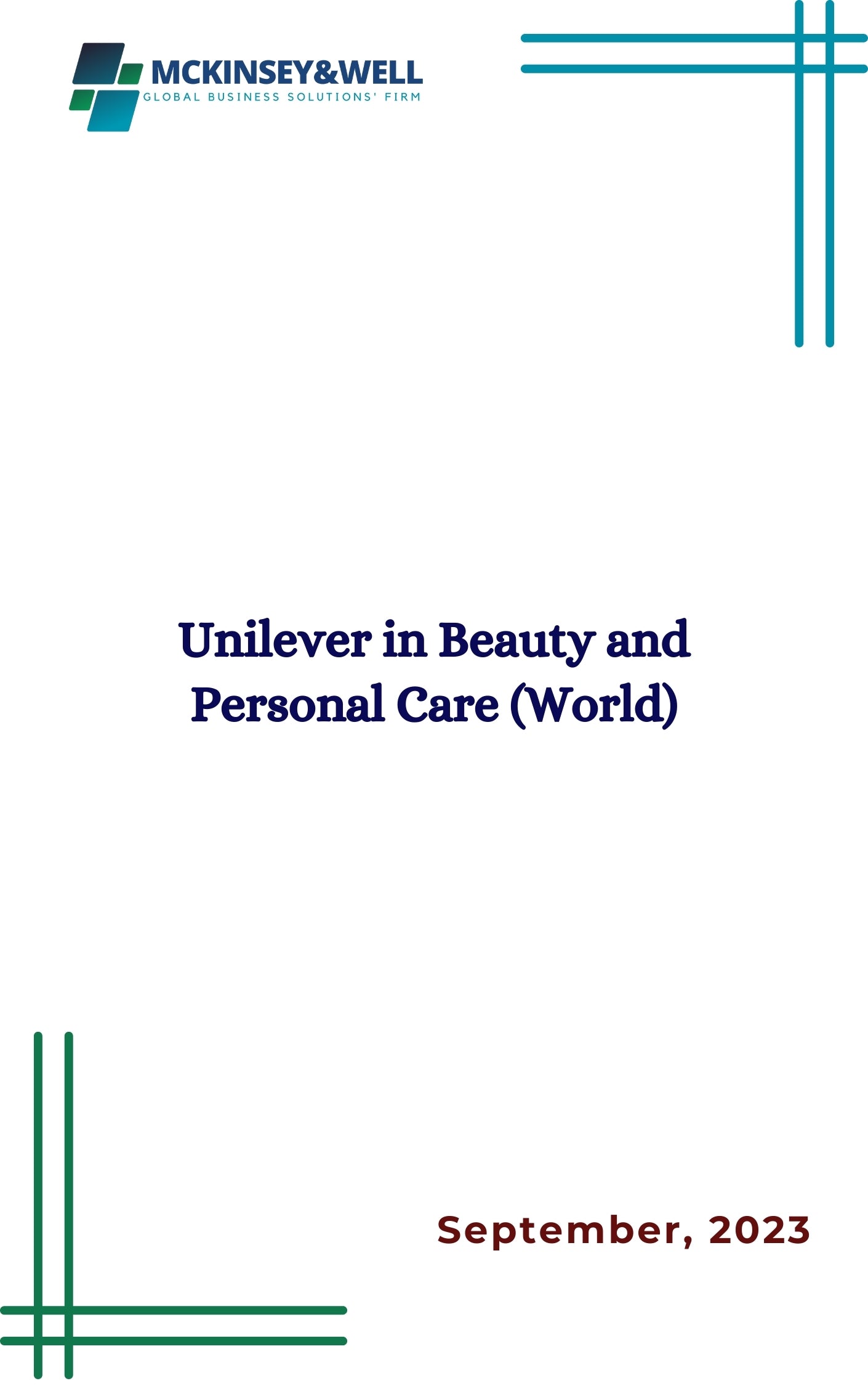 Unilever in Beauty and Personal Care (World)