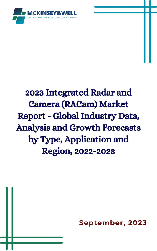 2023 Integrated Radar and Camera (RACam) Market Report - Global Industry Data, Analysis and Growth Forecasts by Type, Application and Region, 2022-2028